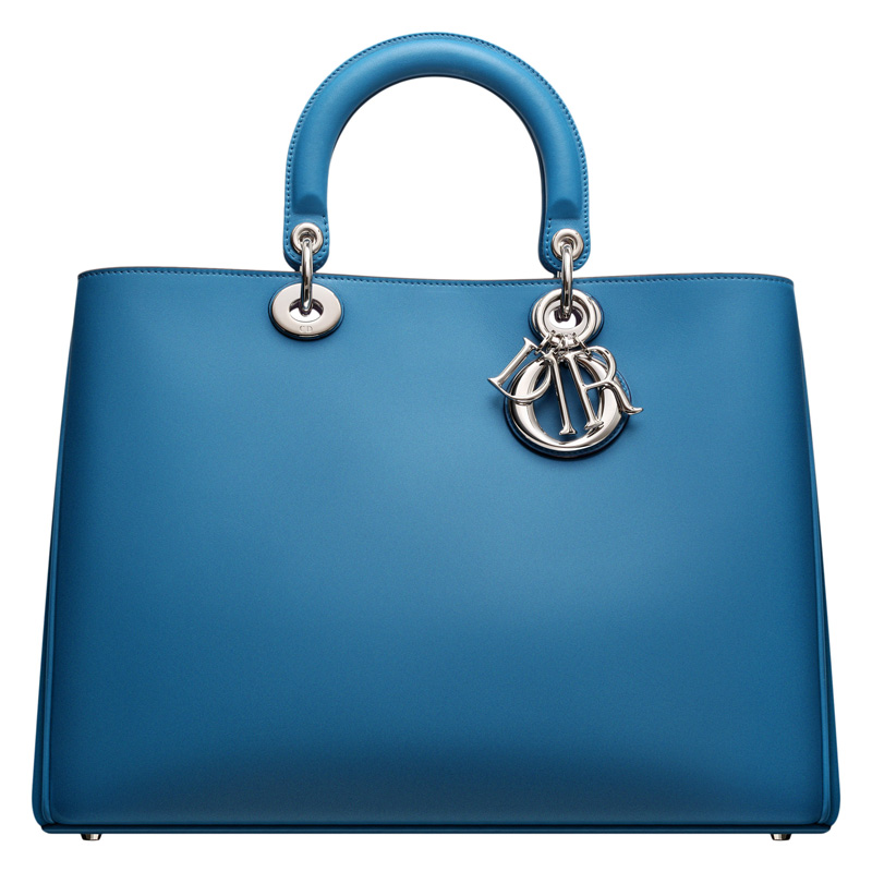 M0901PVPU M603 Smooth mykonos pelle blu borsa Diorissimo